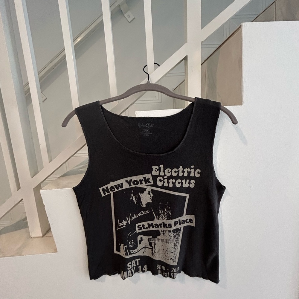 Brandy Melville Black Graphic Tank Top